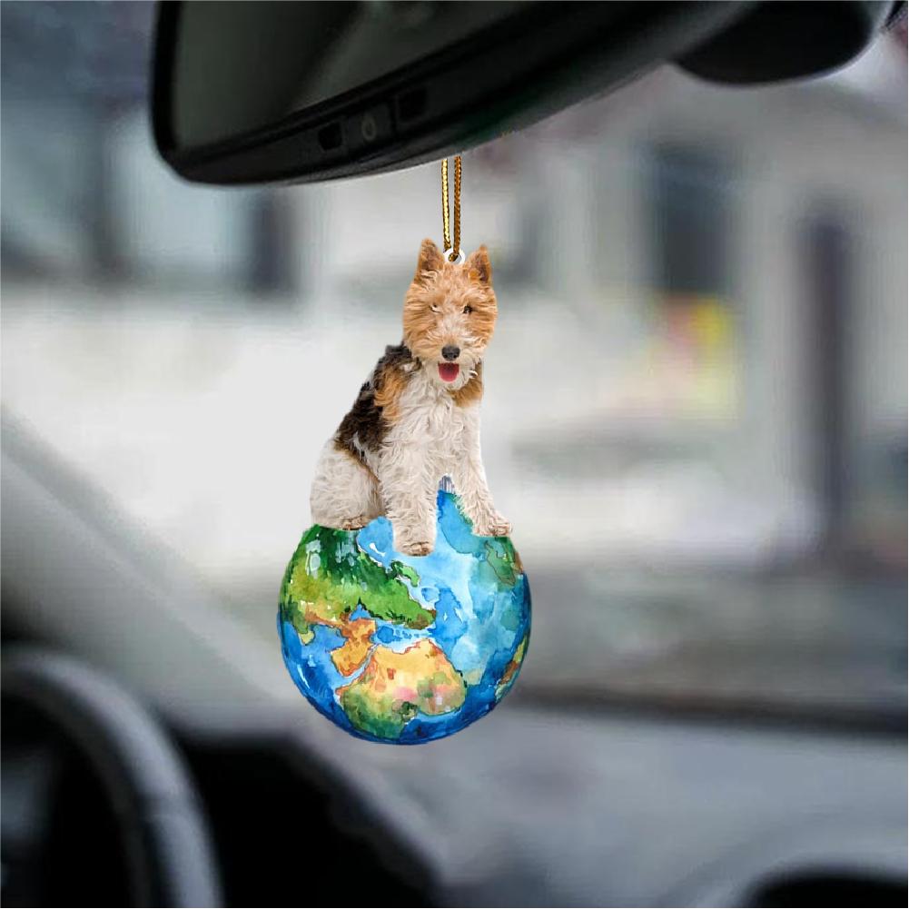 Wire Fox Terrier-Around My Dog-Two Sided Ornament