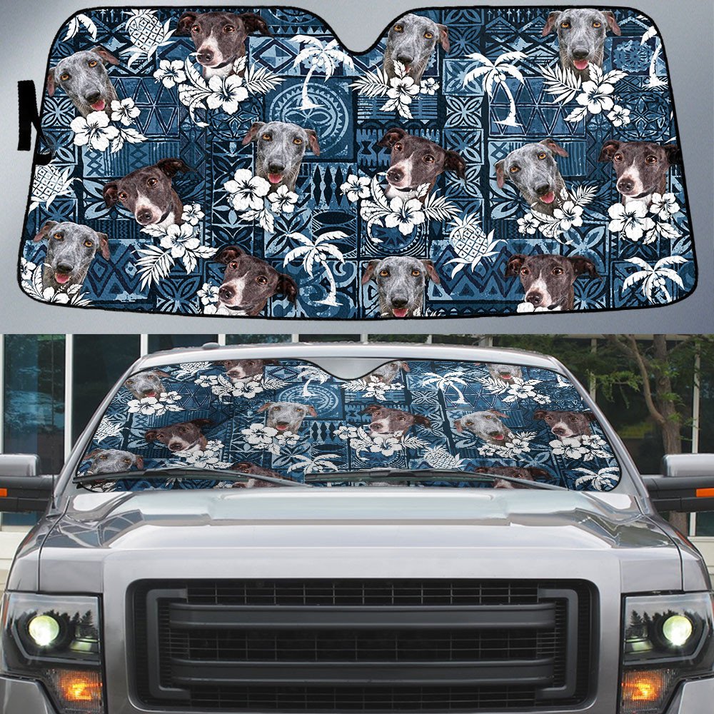 Greyhound-Tropical Pattern Coconut Pineapple  Car Sun Shade Cover Auto Windshield
