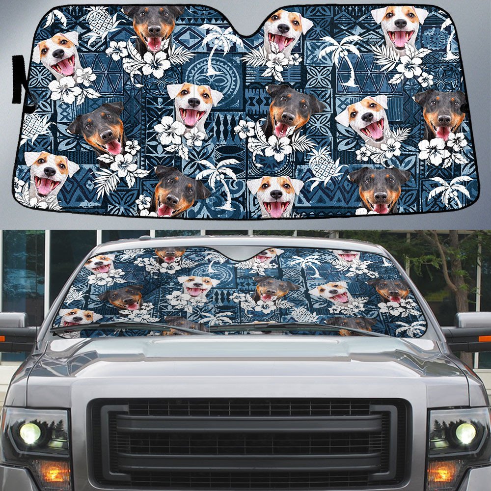 Jagdterrier-Tropical Pattern Coconut Pineapple  Car Sun Shade Cover Auto Windshield