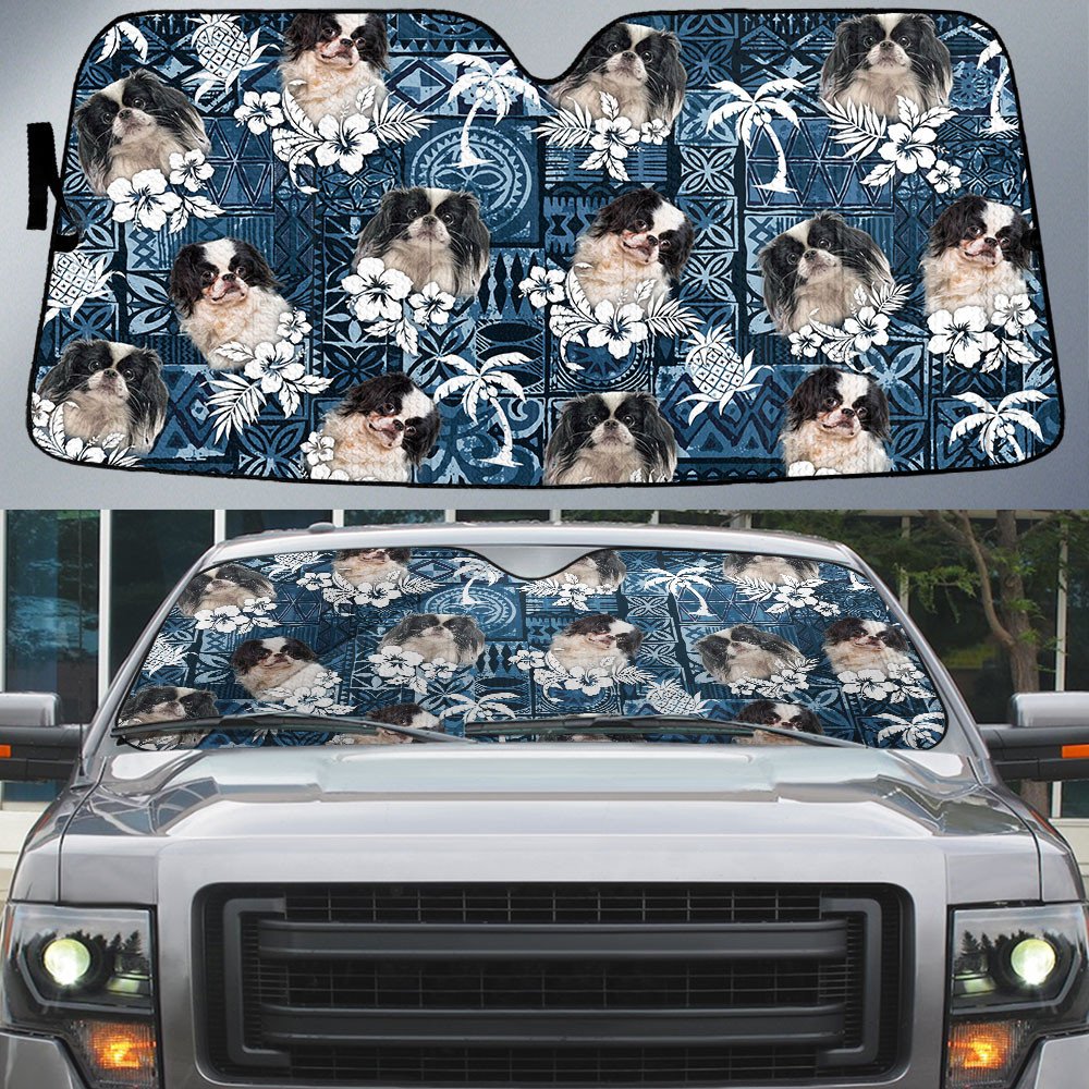 Japanese Chin-Tropical Pattern Coconut Pineapple  Car Sun Shade Cover Auto Windshield