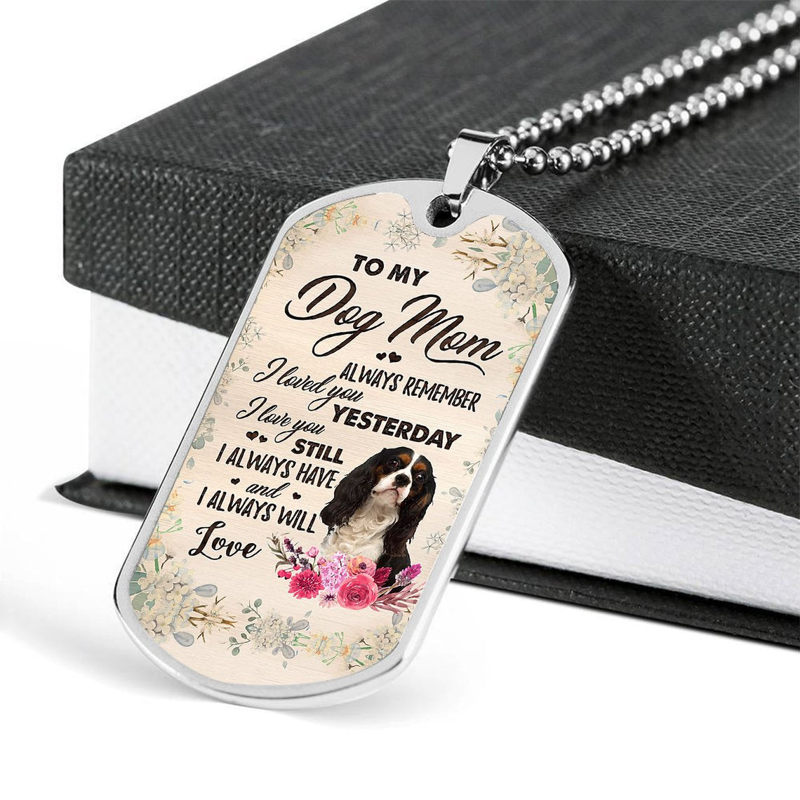 Dog Mom-Cavalier King Charles Spaniel 1-Luxury Necklace