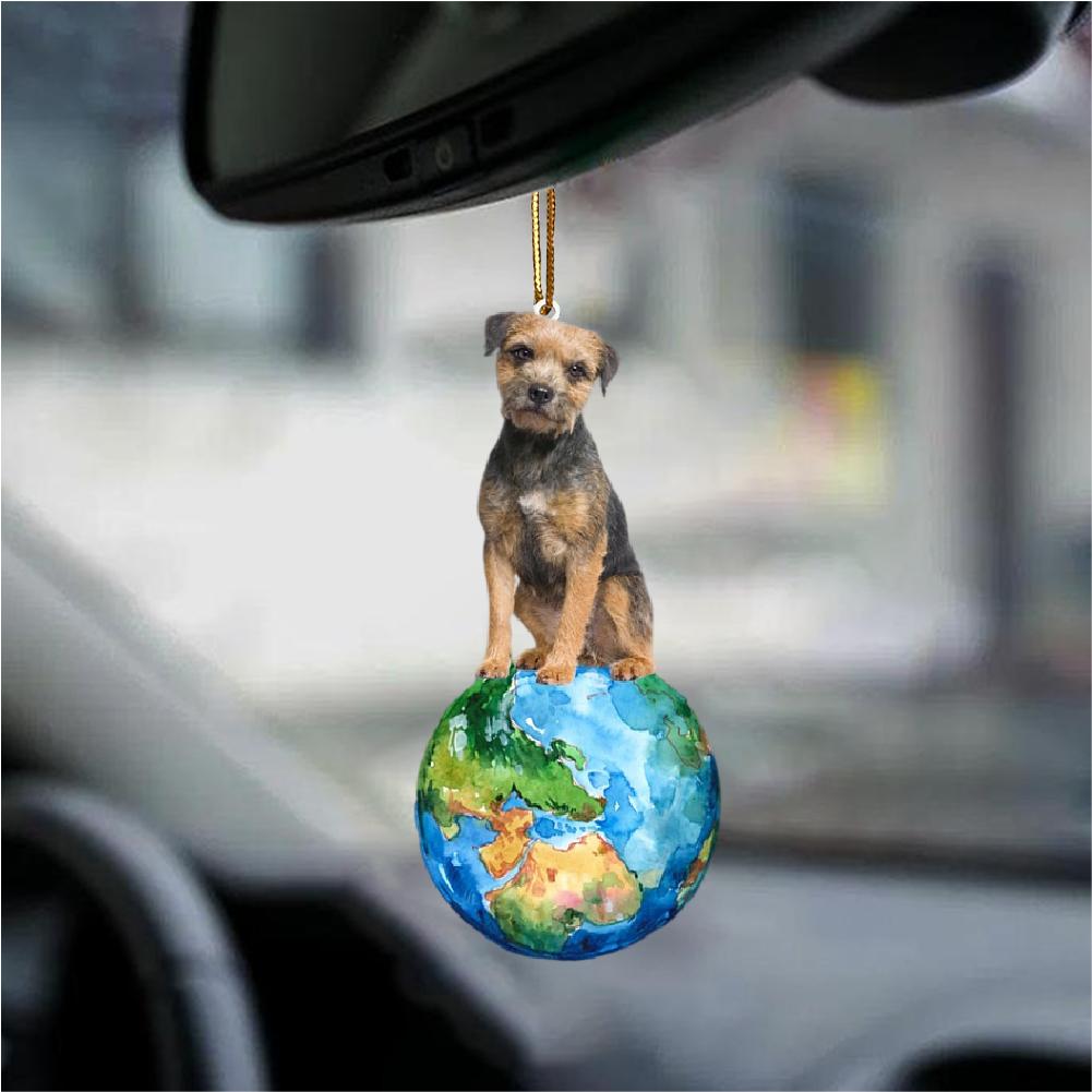 Border Terrier-Around My Dog-Two Sided Ornament