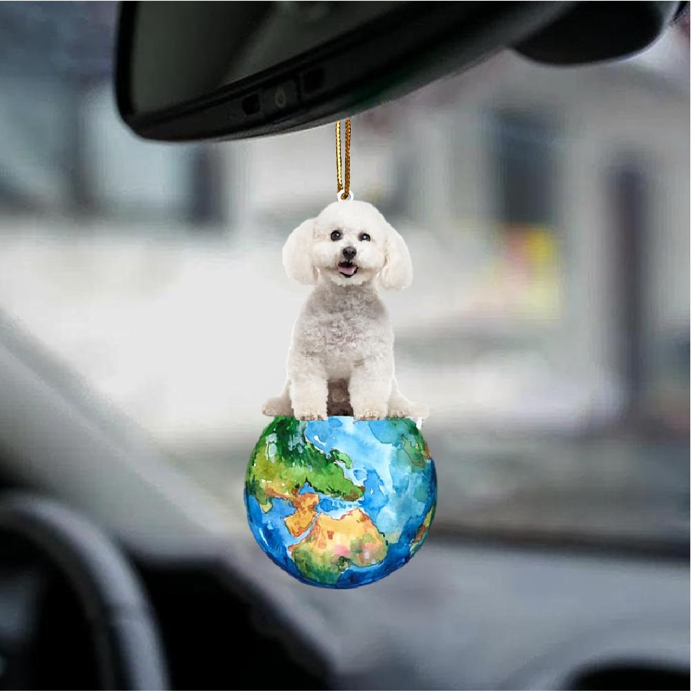 Bichon Frise-Around My Dog-Two Sided Ornament