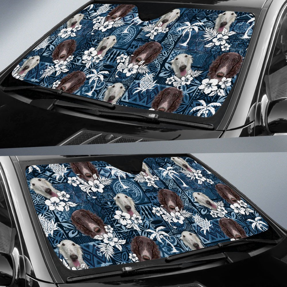 Borzoi-Tropical Pattern Coconut Pineapple  Car Sun Shade Cover Auto Windshield