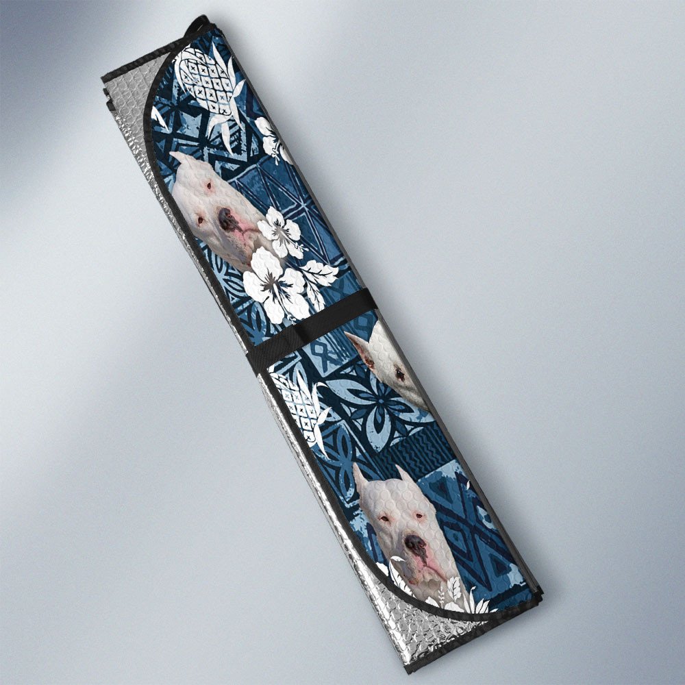 Dogo Argentino-Tropical Pattern Coconut Pineapple  Car Sun Shade Cover Auto Windshield