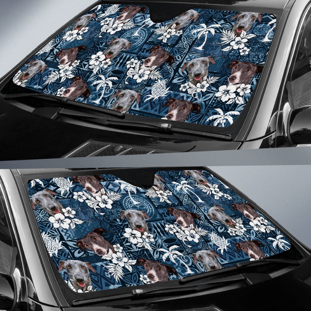 Greyhound-Tropical Pattern Coconut Pineapple  Car Sun Shade Cover Auto Windshield