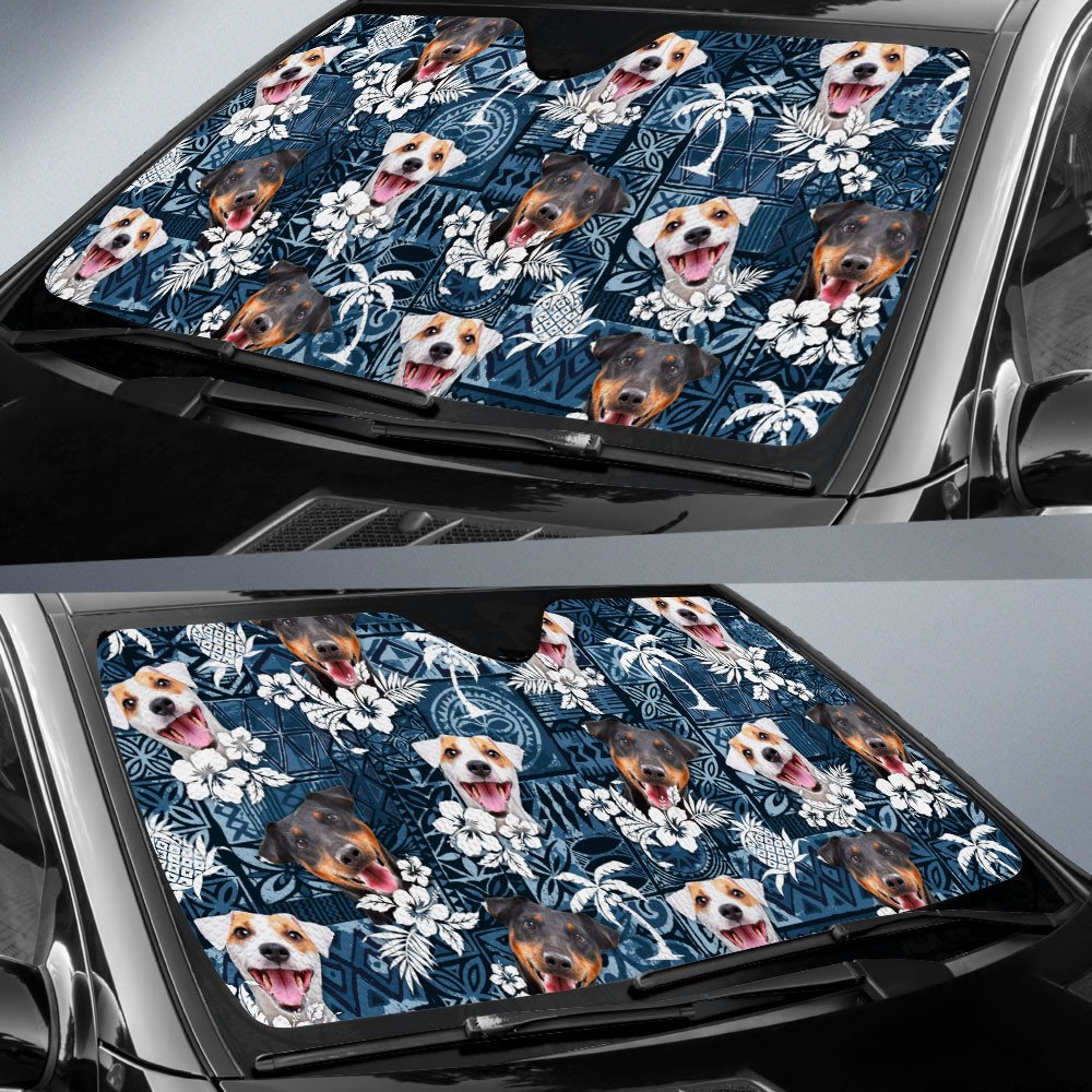 Jagdterrier-Tropical Pattern Coconut Pineapple  Car Sun Shade Cover Auto Windshield