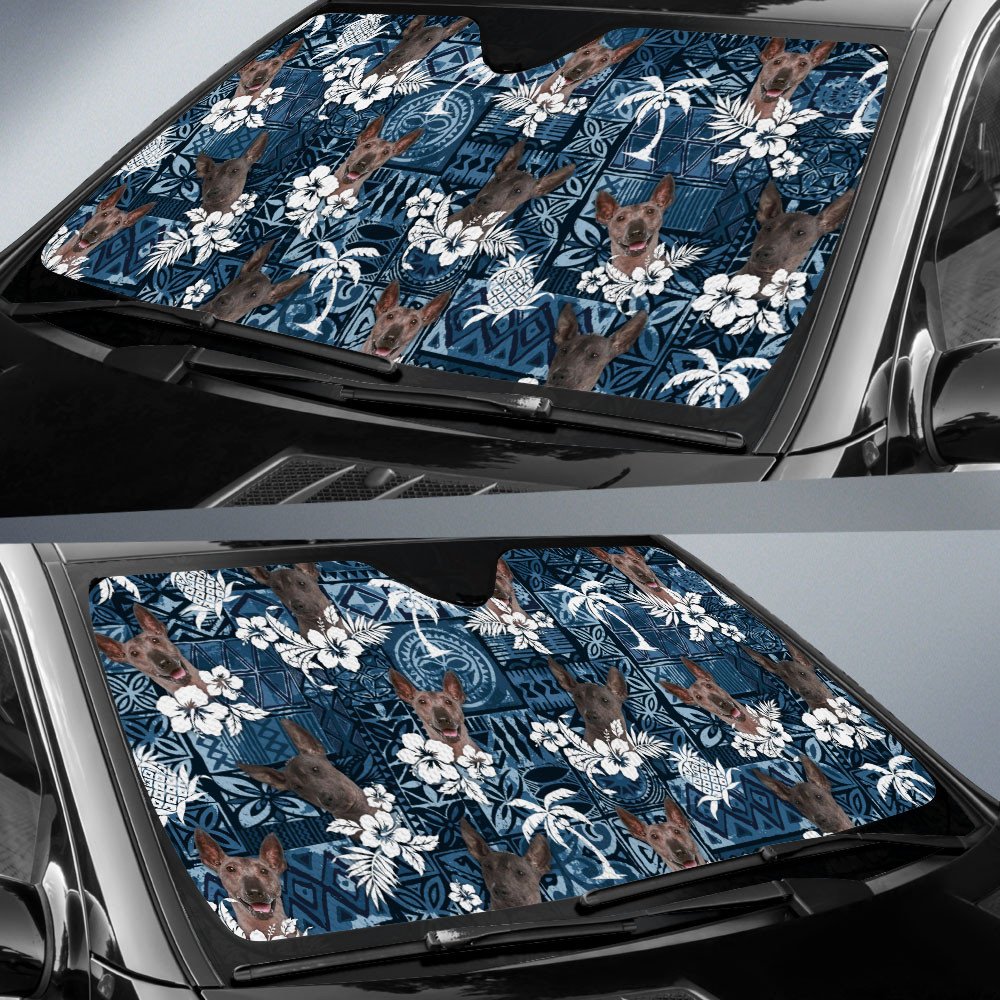 Peruvian Inca Orchid-Tropical Pattern Coconut Pineapple  Car Sun Shade Cover Auto Windshield