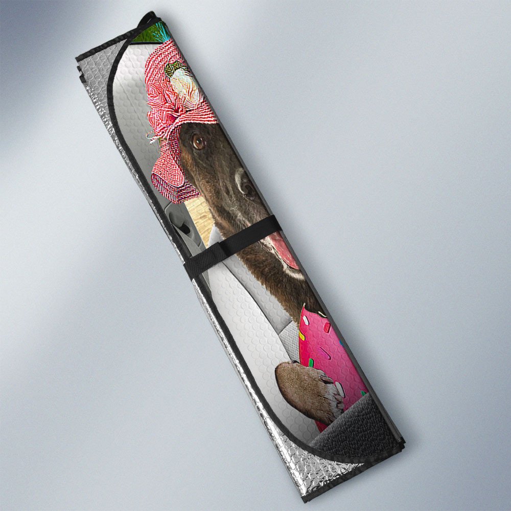 Dutch Shepherd-Dog Summer Vacation Couple Car Sun Shade Cover Auto Windshield