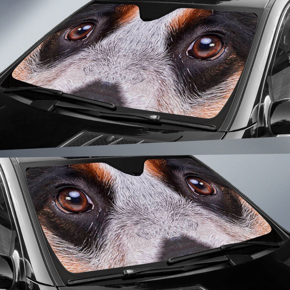 Australian Cattle's Eyes-2-Beautiful Dog Eyes Car Sun Shade Cover Auto Windshield