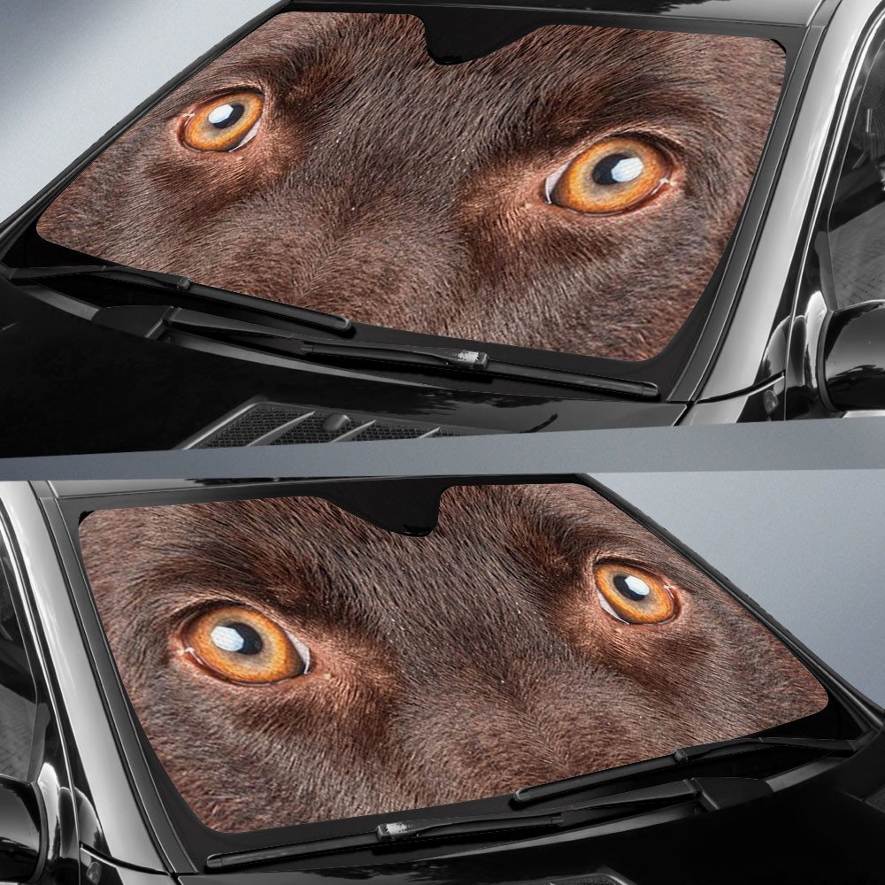 Australian Kelpie's Eyes-2-Beautiful Dog Eyes Car Sun Shade Cover Auto Windshield