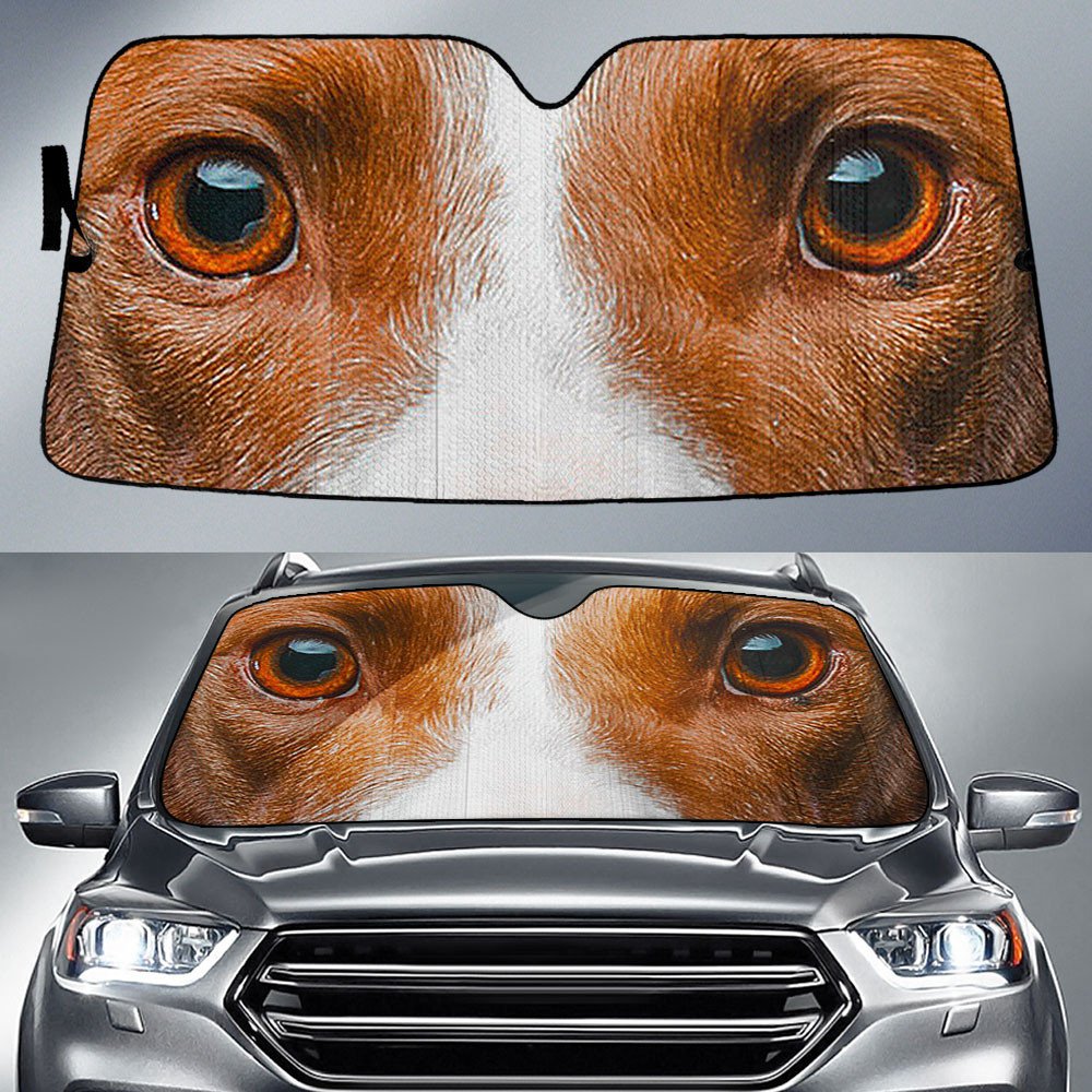 Basenji's Eyes-2-Beautiful Dog Eyes Car Sun Shade Cover Auto Windshield