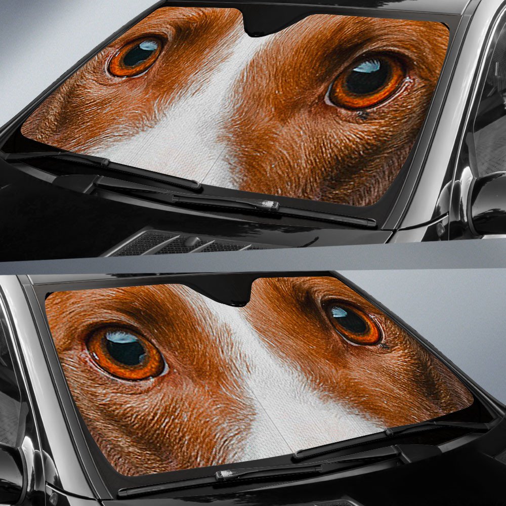 Basenji's Eyes-2-Beautiful Dog Eyes Car Sun Shade Cover Auto Windshield