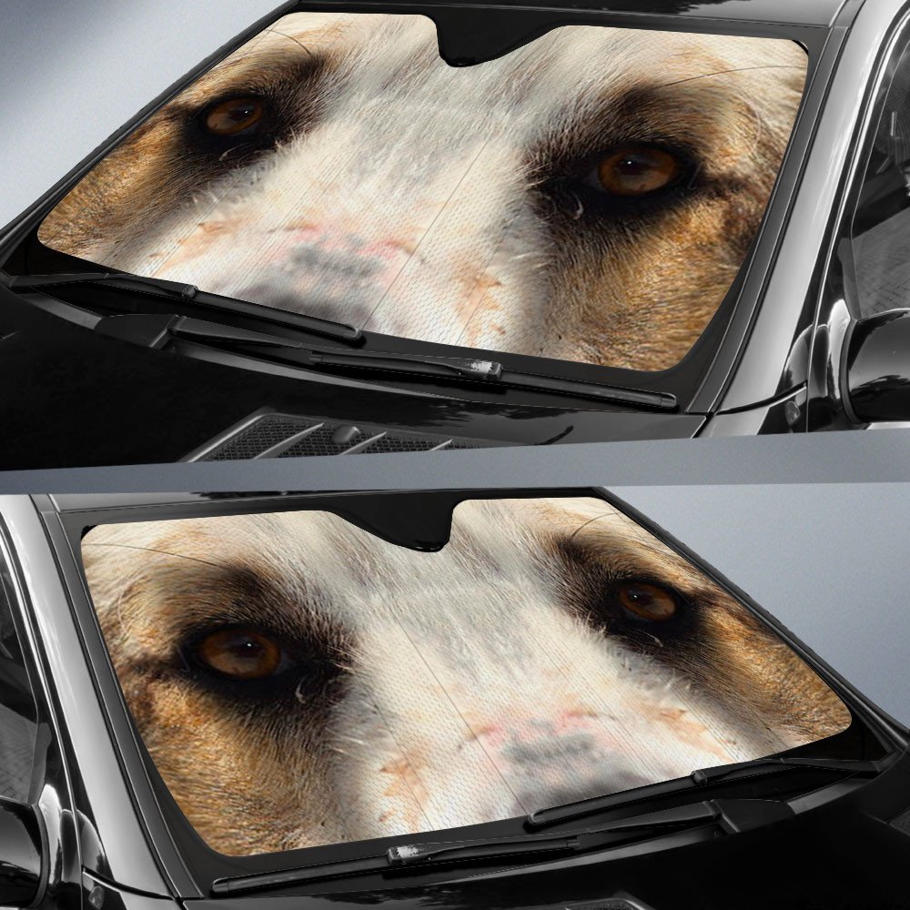 Bernese Mountain's Eyes-2-Beautiful Dog Eyes Car Sun Shade Cover Auto Windshield