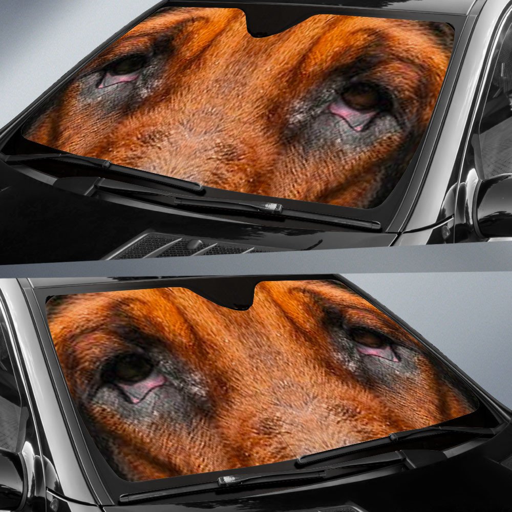 Bloodhound's Eyes-2-Beautiful Dog Eyes Car Sun Shade Cover Auto Windshield