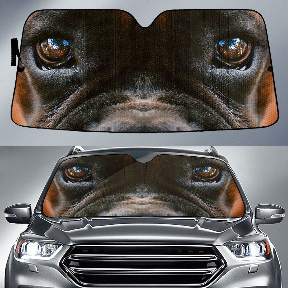 Boxer's Eyes-2-Beautiful Dog Eyes Car Sun Shade Cover Auto Windshield