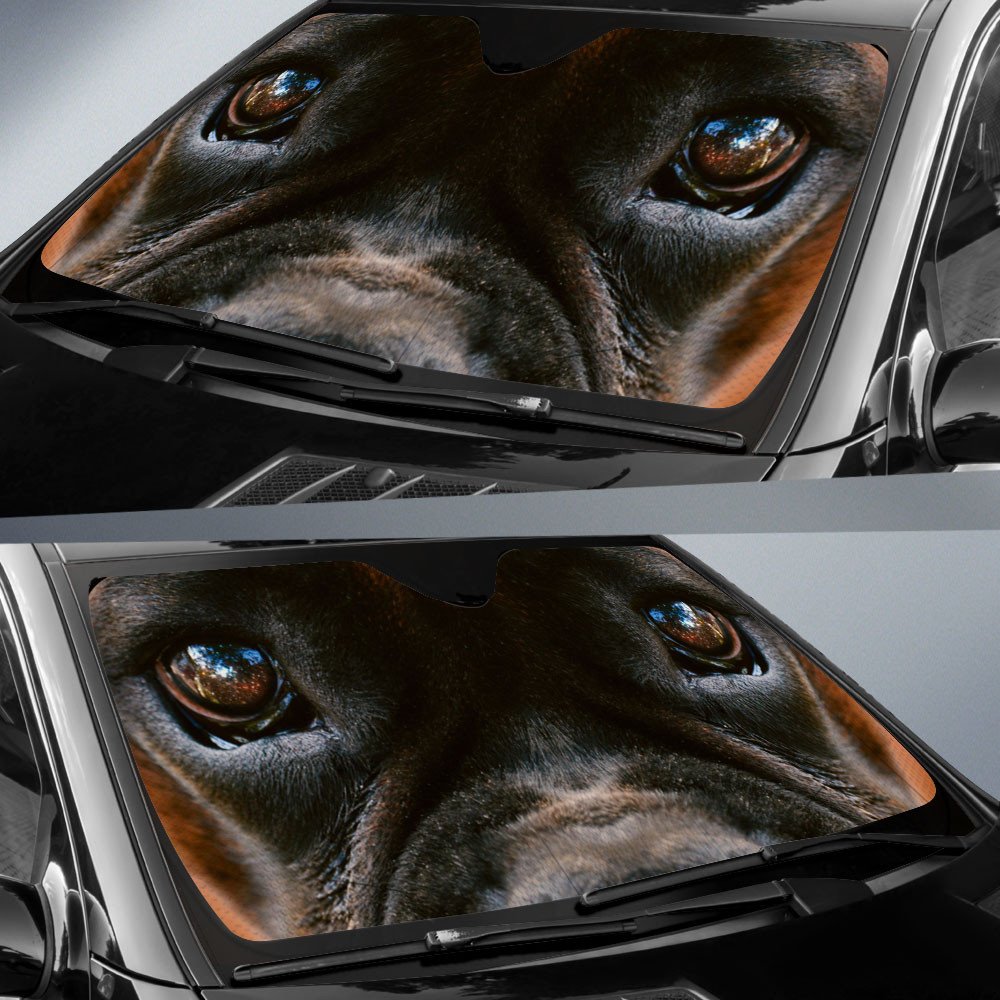 Boxer's Eyes-2-Beautiful Dog Eyes Car Sun Shade Cover Auto Windshield