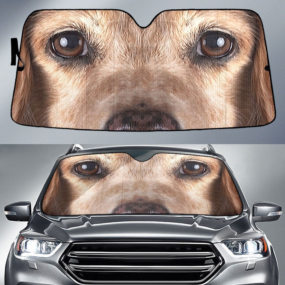 Brittany's Eyes-2-Beautiful Dog Eyes Car Sun Shade Cover Auto Windshield
