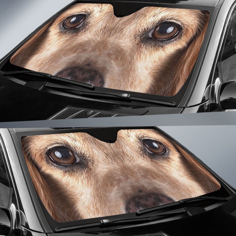 Brittany's Eyes-2-Beautiful Dog Eyes Car Sun Shade Cover Auto Windshield