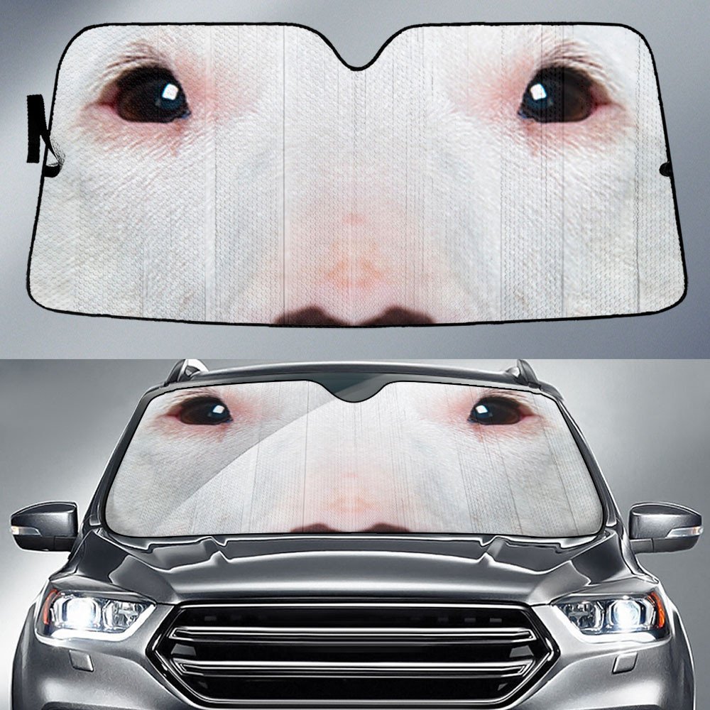 Bull Terrier's Eyes-2-Beautiful Dog Eyes Car Sun Shade Cover Auto Windshield