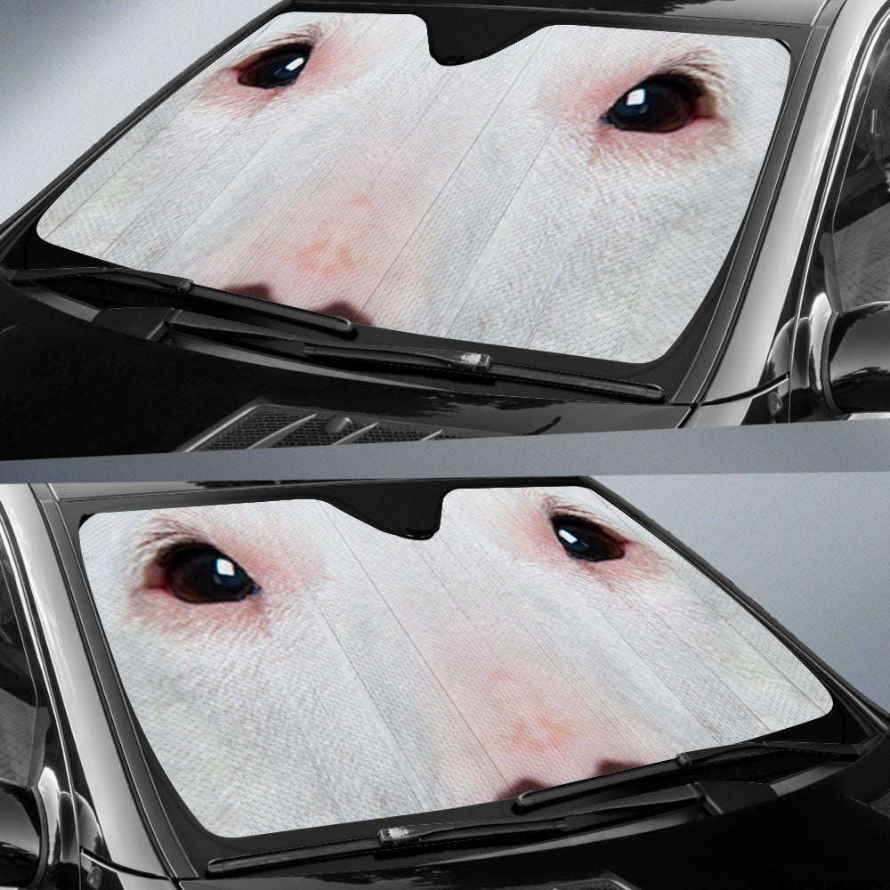 Bull Terrier's Eyes-2-Beautiful Dog Eyes Car Sun Shade Cover Auto Windshield