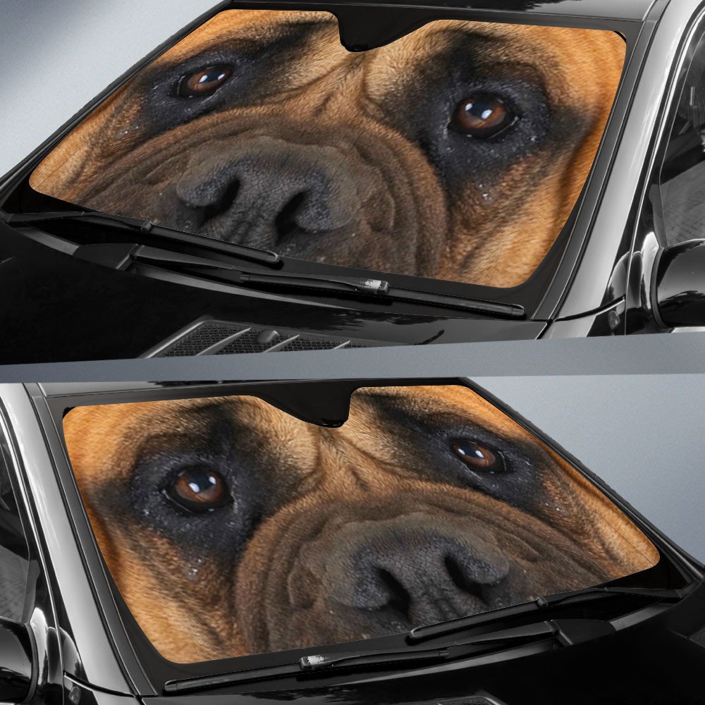 Bullmastiff's Eyes-2-Beautiful Dog Eyes Car Sun Shade Cover Auto Windshield