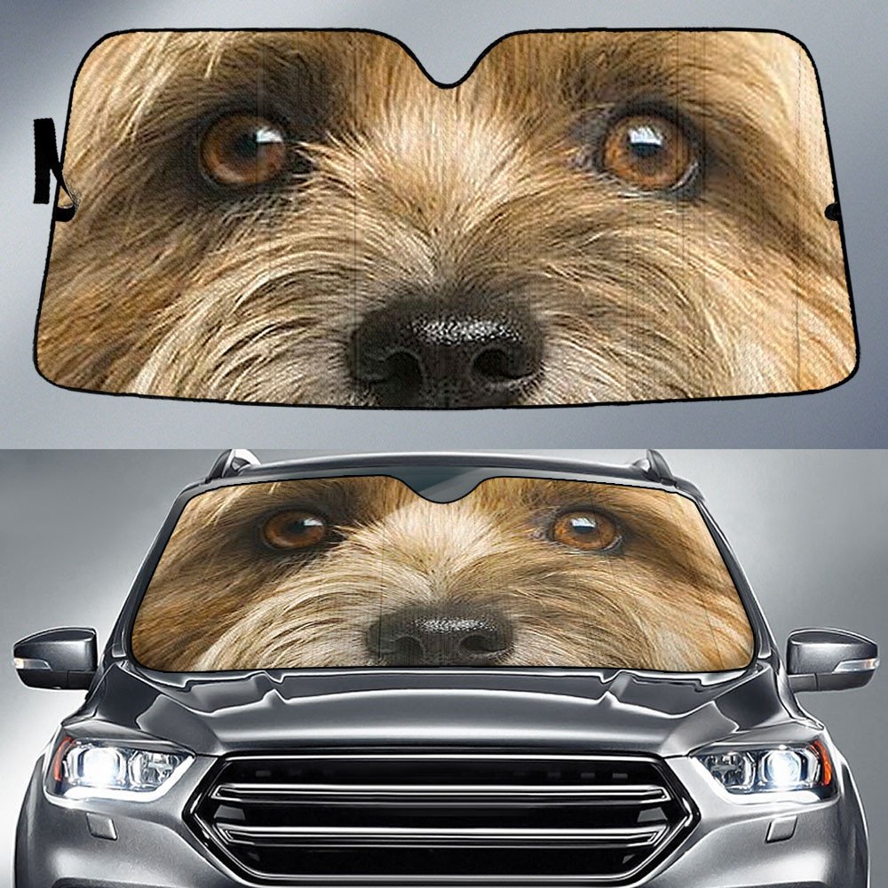 Cairn Terrier's Eyes-2-Beautiful Dog Eyes Car Sun Shade Cover Auto Windshield