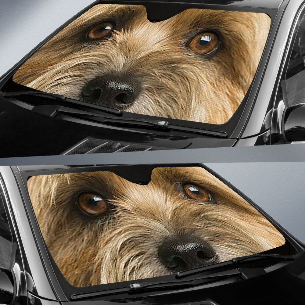 Cairn Terrier's Eyes-2-Beautiful Dog Eyes Car Sun Shade Cover Auto Windshield