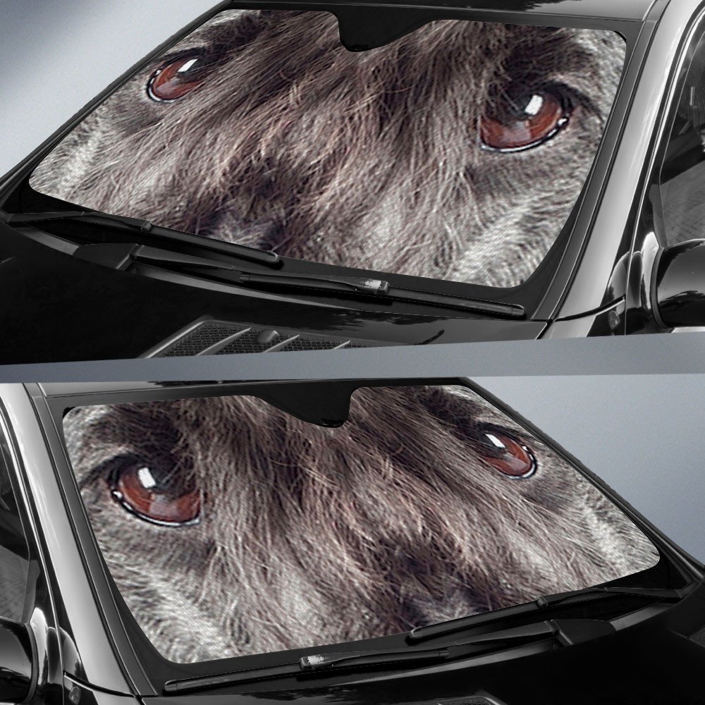 Cesky Terrier's Eyes-2-Beautiful Dog Eyes Car Sun Shade Cover Auto Windshield