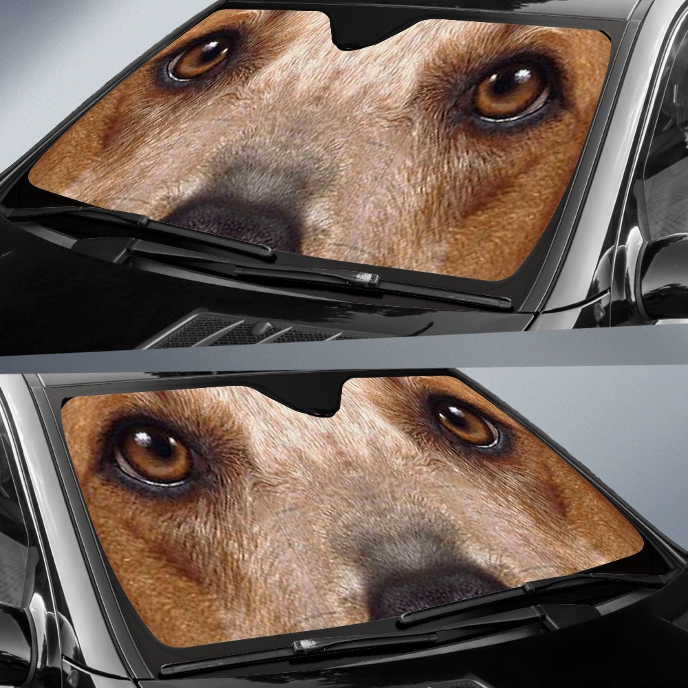 Coonhound's Eyes-2-Beautiful Dog Eyes Car Sun Shade Cover Auto Windshield