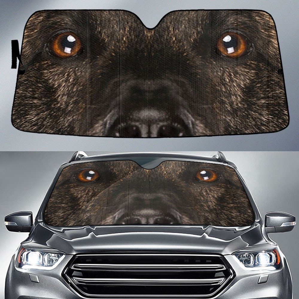 Dutch Shepherd's Eyes-2-Beautiful Dog Eyes Car Sun Shade Cover Auto Windshield