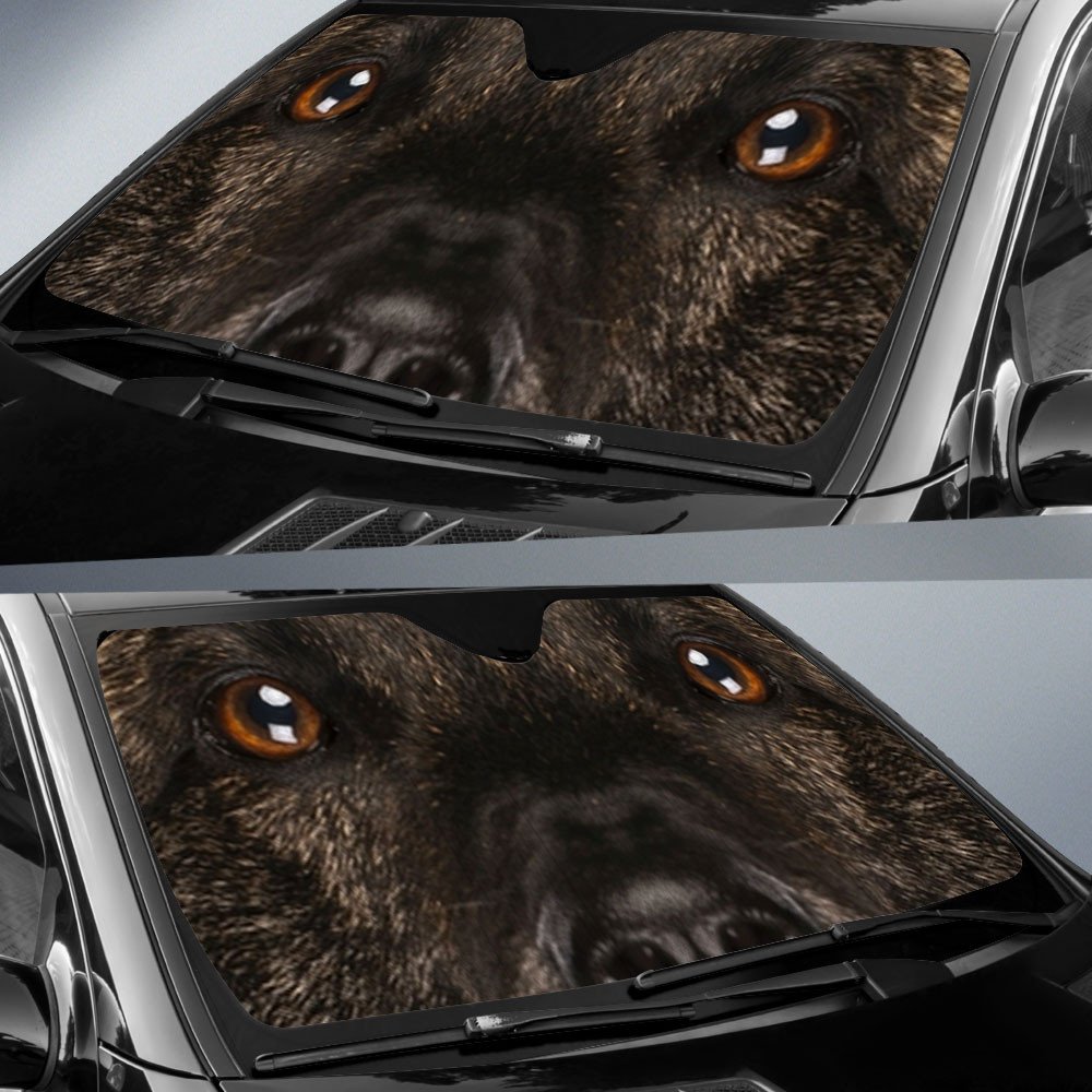 Dutch Shepherd's Eyes-2-Beautiful Dog Eyes Car Sun Shade Cover Auto Windshield
