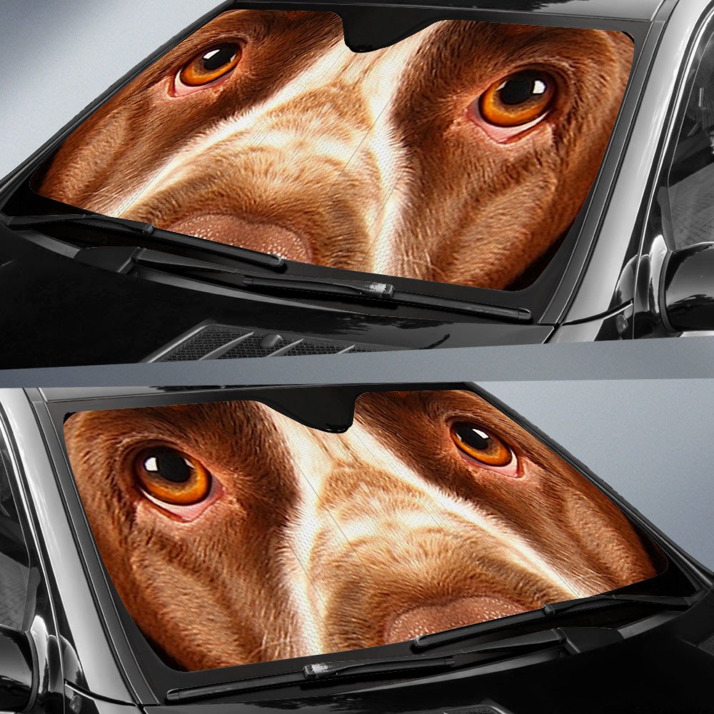 English Springer Spaniel's Eyes-2-Beautiful Dog Eyes Car Sun Shade Cover Auto Windshield