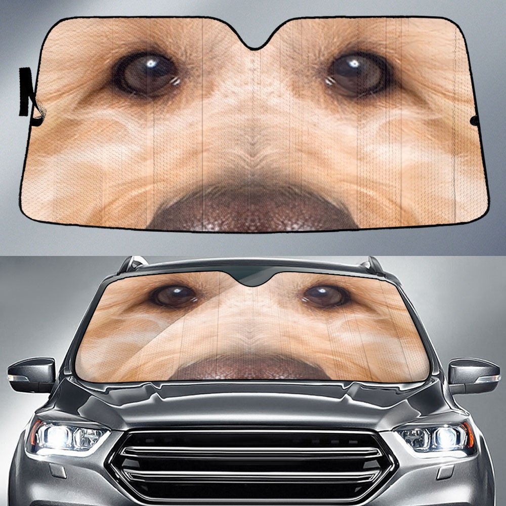 Goldendoodle's Eyes-2-Beautiful Dog Eyes Car Sun Shade Cover Auto Windshield