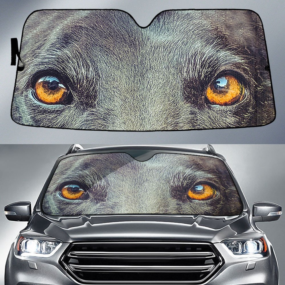 Greyhound 's Eyes-2-Beautiful Dog Eyes Car Sun Shade Cover Auto Windshield