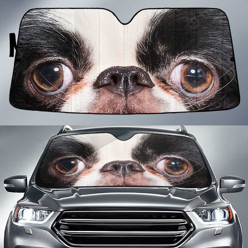 Japanese Chin's Eyes-2-Beautiful Dog Eyes Car Sun Shade Cover Auto Windshield