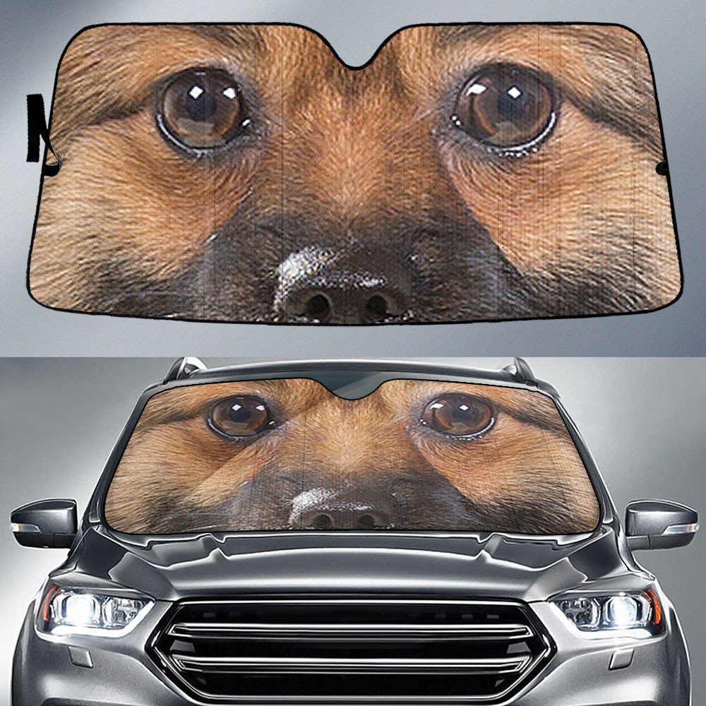 Keeshound's Eyes-2-Beautiful Dog Eyes Car Sun Shade Cover Auto Windshield