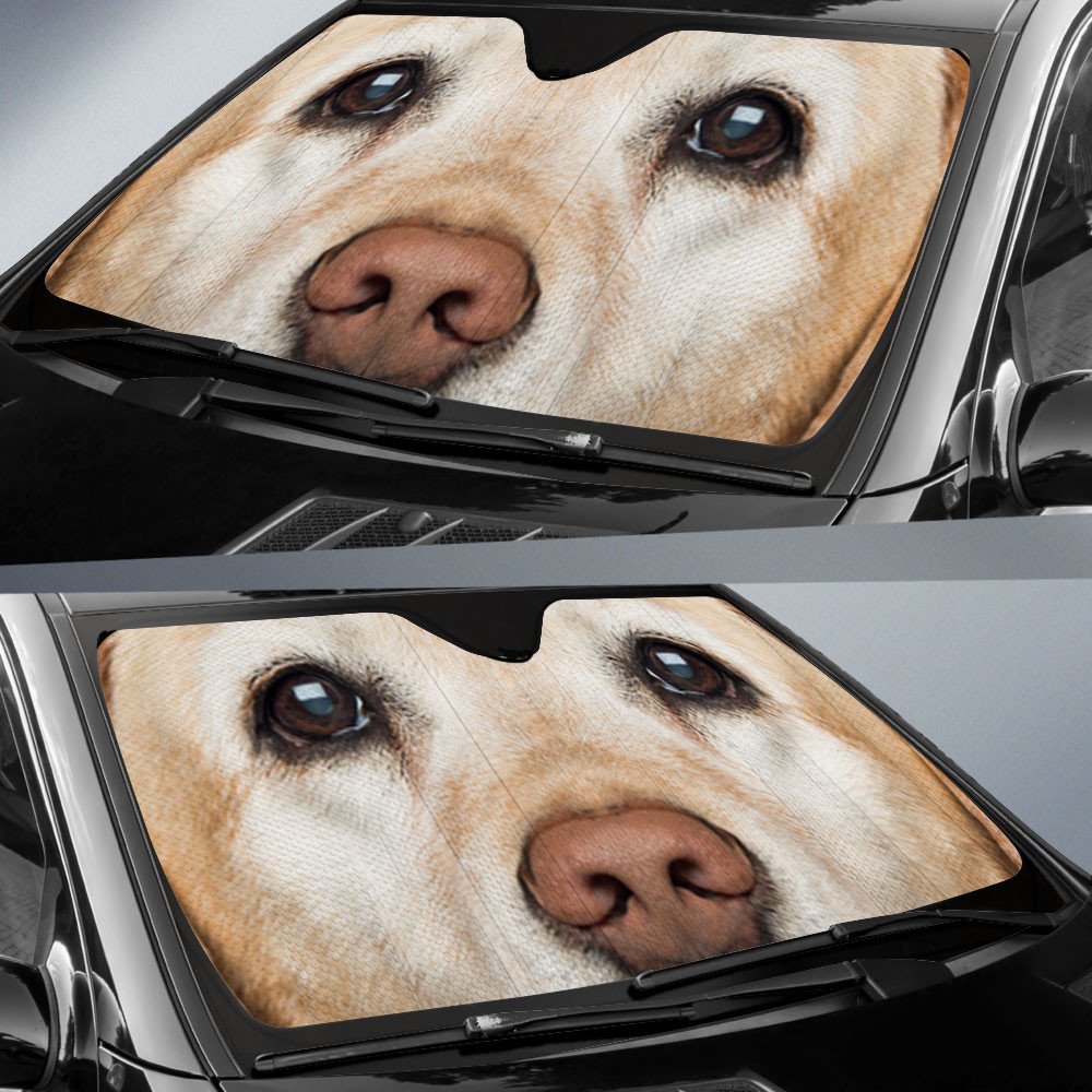 Labrador Retriever's Eyes-2-Beautiful Dog Eyes Car Sun Shade Cover Auto Windshield