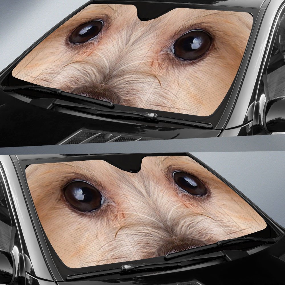 Morkie's Eyes-2-Beautiful Dog Eyes Car Sun Shade Cover Auto Windshield