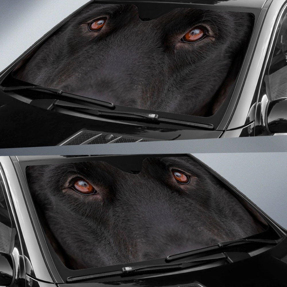 Newfoundland's Eyes-2-Beautiful Dog Eyes Car Sun Shade Cover Auto Windshield