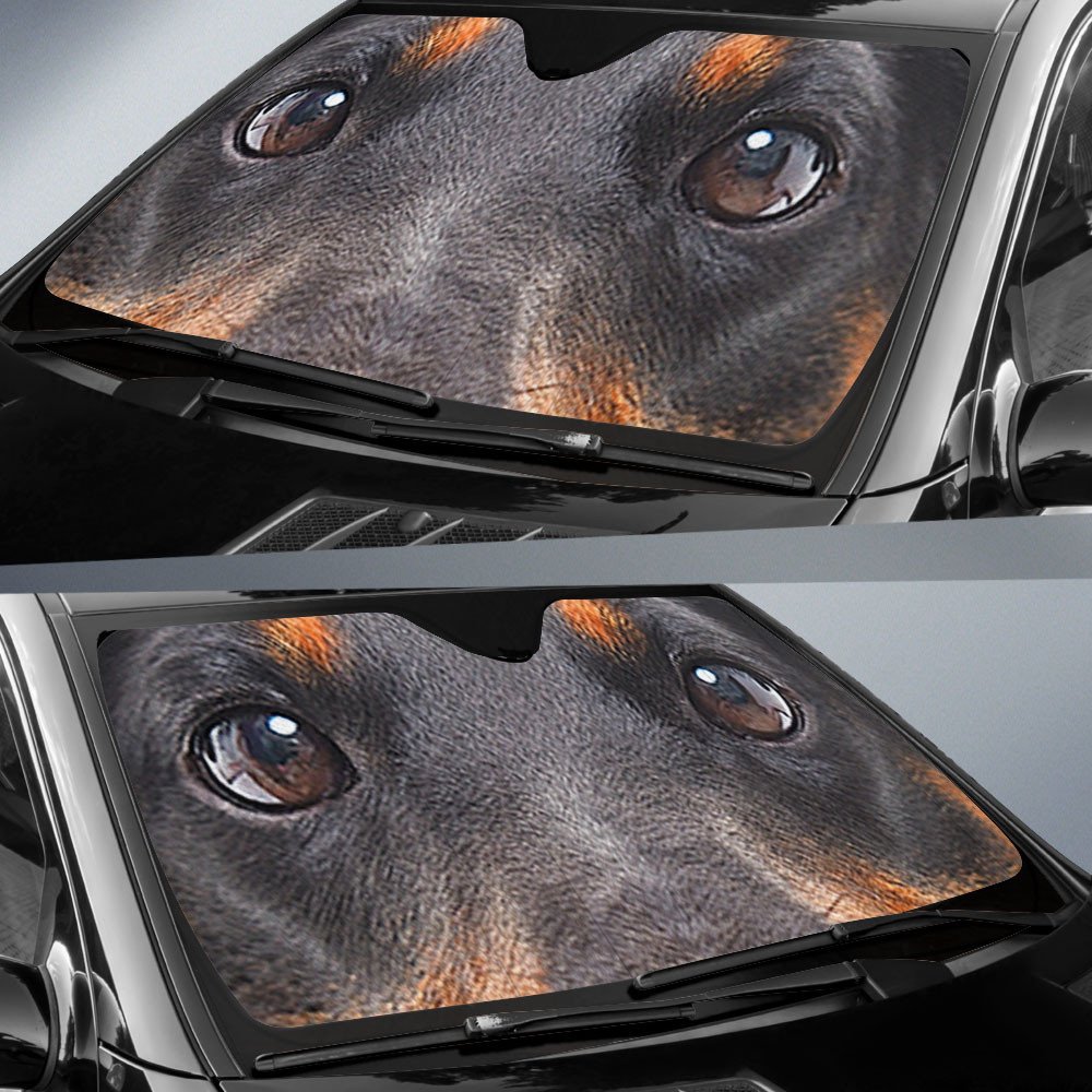 Jagdterrier's Eyes-2-Beautiful Dog Eyes Car Sun Shade Cover Auto Windshield