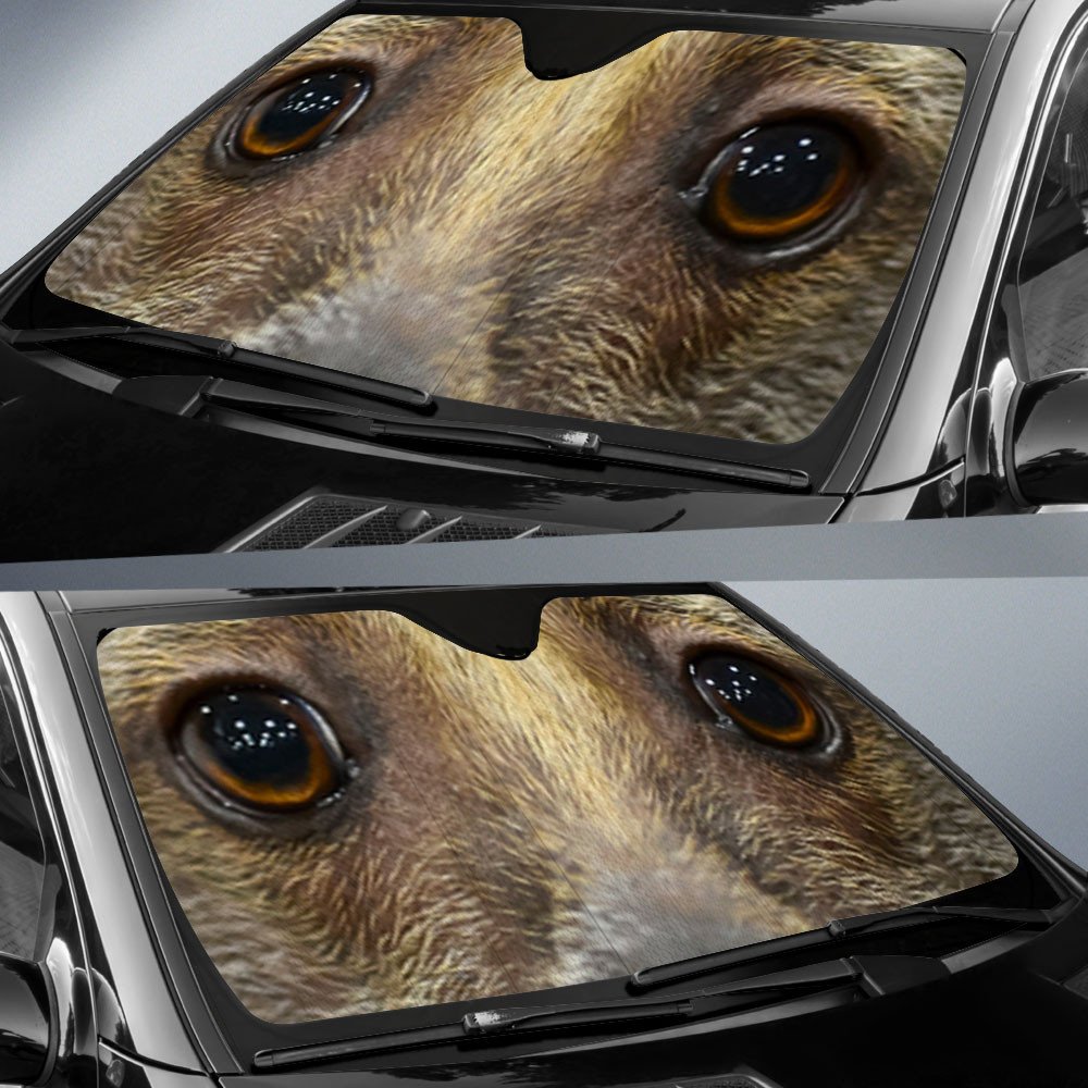 Peruvian Inca Orchid's Eyes-2-Beautiful Dog Eyes Car Sun Shade Cover Auto Windshield