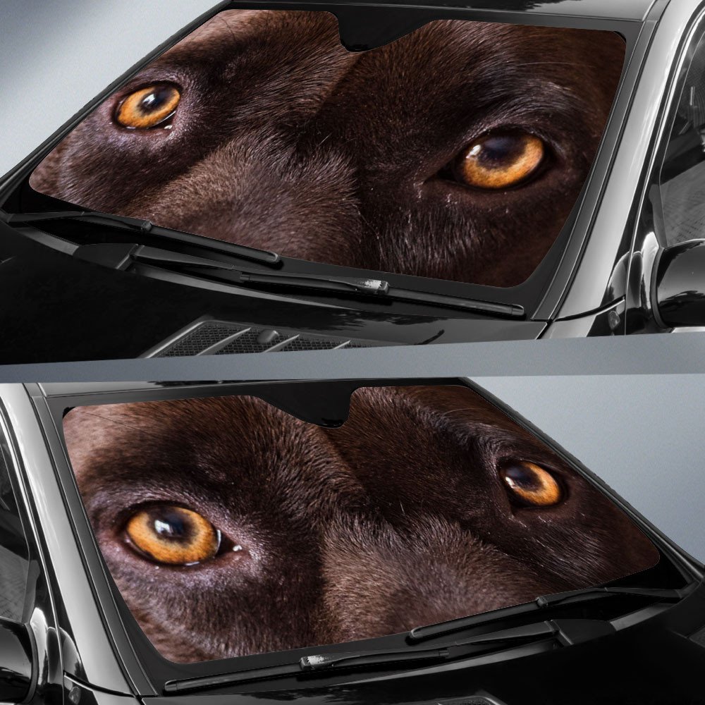 Pitbull's Eyes-2-Beautiful Dog Eyes Car Sun Shade Cover Auto Windshield