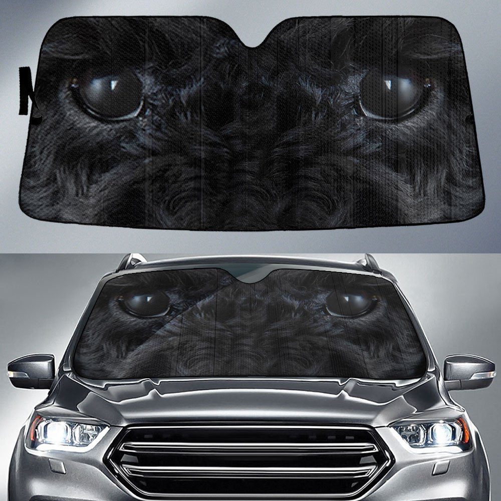 Black Poodle's Eyes-2-Beautiful Dog Eyes Car Sun Shade Cover Auto Windshield