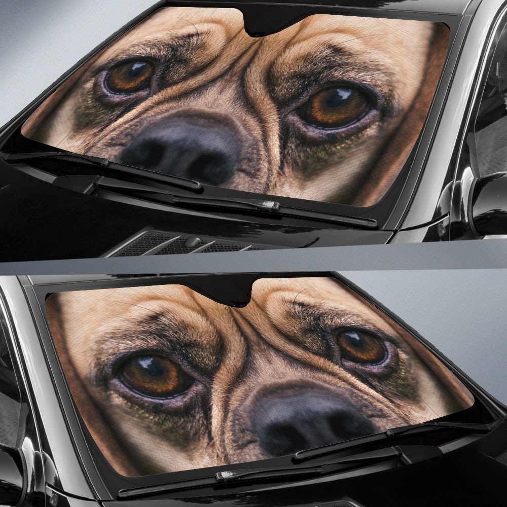 PUGGLES's Eyes-2-Beautiful Dog Eyes Car Sun Shade Cover Auto Windshield
