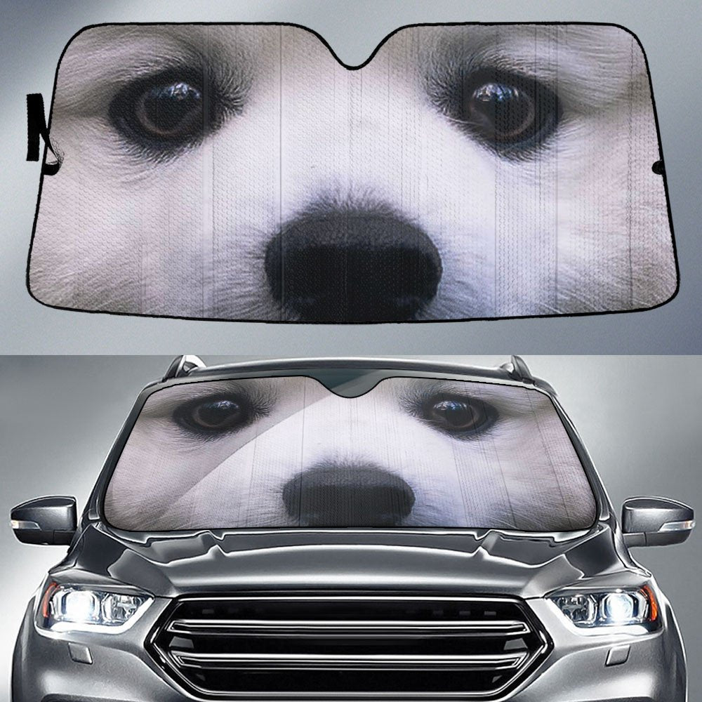 Samoyed's Eyes-2-Beautiful Dog Eyes Car Sun Shade Cover Auto Windshield