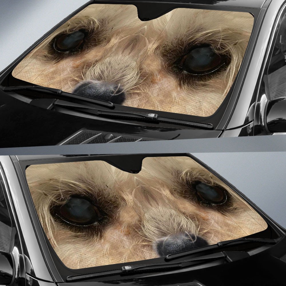 Schnoodle's Eyes-2-Beautiful Dog Eyes Car Sun Shade Cover Auto Windshield