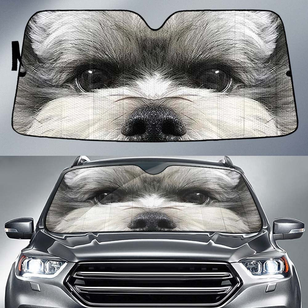 Old English Sheep's Eyes-2-Beautiful Dog Eyes Car Sun Shade Cover Auto Windshield