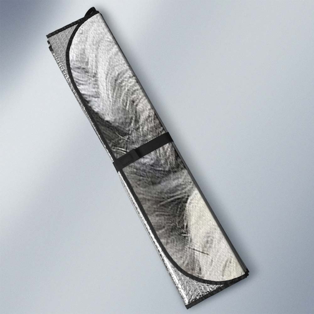 Old English Sheep's Eyes-2-Beautiful Dog Eyes Car Sun Shade Cover Auto Windshield