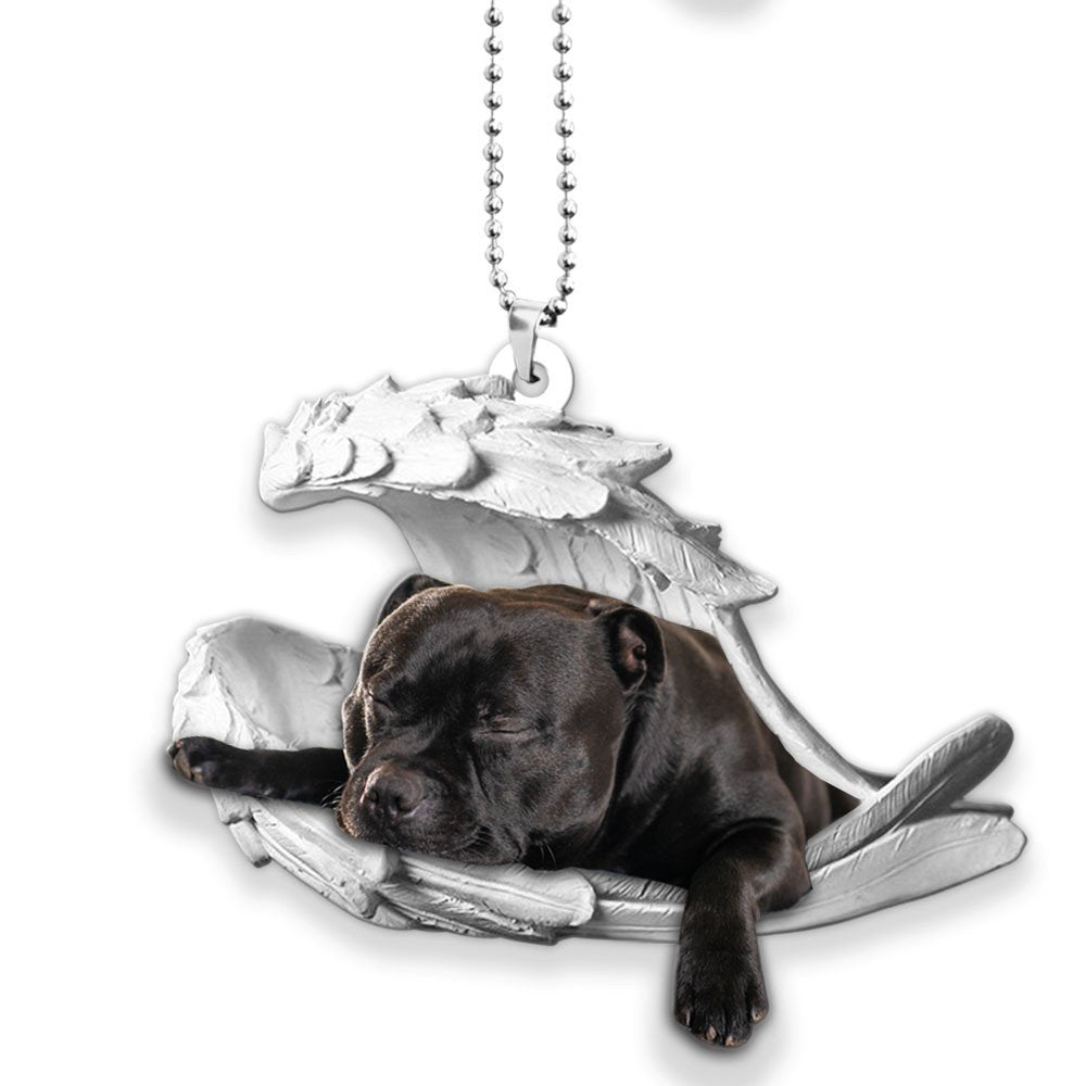American Staffordshire Terrier-2022 Sleeping Angel-Two Sided Ornament
